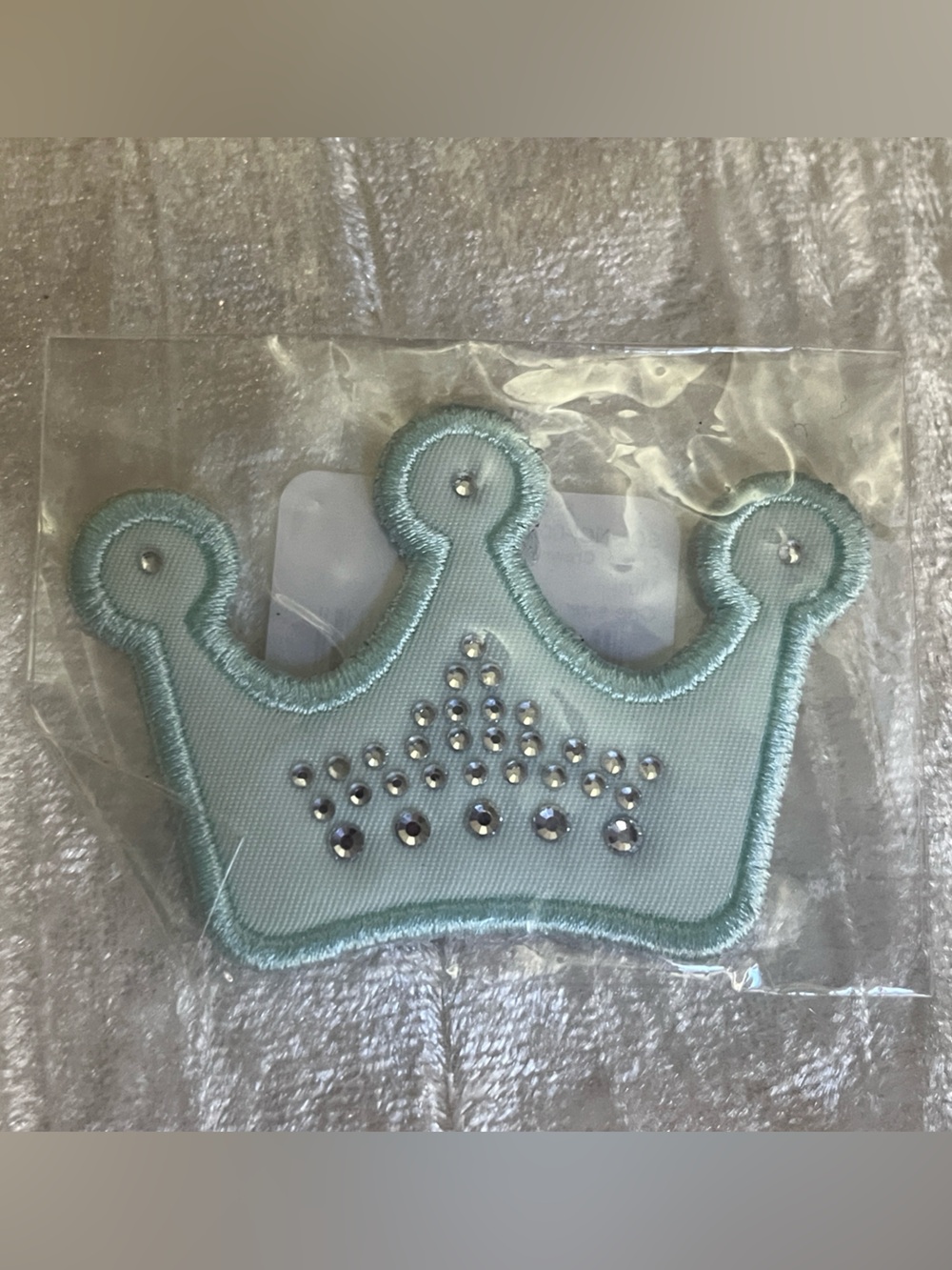 NWT Stoney Clover Lane Crystal Crown Patch Blue
